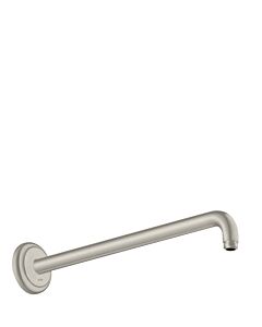 hansgrohe Brausearm 27348800 389mm, 90Grad Winkel, Wandmontage, stainless steel optic