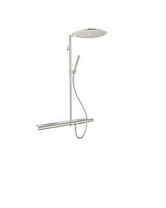 hansgrohe Axor Showerpipe 27984800 mit Thermostat 800, Kopfbrause 350 1jet, stainless steel optic