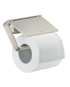 hansgrohe Axor Papierrollenhalter 42836800 with lid, metal, stainless steel look