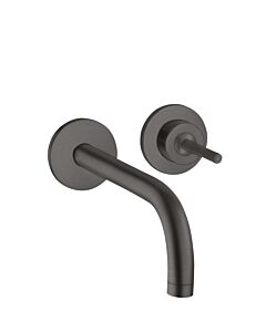 hansgrohe Axor Uno kit de montage final 38116340 encastrable mitigeur lavabo , poignée à épingle, rosaces, saillie 225 mm, chrome noir brossé