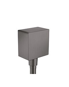 hansgrohe Axor Schlauchanschluss 36732340 eckig, mit Rückflussverhinderer, brushed black chrome