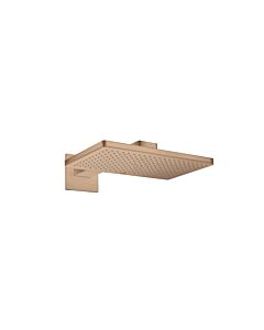 hansgrohe Axor Kopfbrause 35278310 mit Brausearm, eckige Rosette, brushed red gold