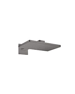 hansgrohe Axor overhead shower 35278340 with shower arm, square rosette, brushed black chrome
