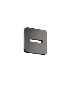 hansgrohe rosette 35214340 130x130mm, softsquare, wall mounting, brushed black chrome