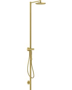 hansgrohe Axor Starck Duschsäule 12672950 mit Thermostat, Kopfbrause 240 1jet, brushed brass