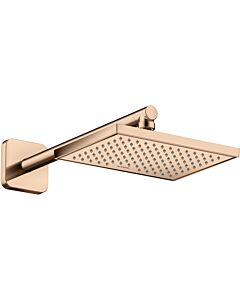 hansgrohe shower arm 26967300 390mm, square, polished red gold