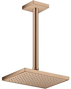 hansgrohe raccordement au plafond 26438310 300 mm, or rouge brossé, carré