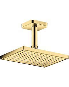 hansgrohe Deckenanschluss 26965990 100 mm, polished gold optic, eckig