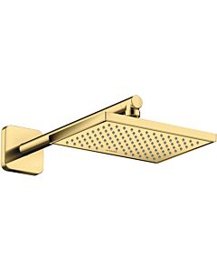 hansgrohe shower arm 26967990 390mm, square, polished gold optic