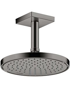 hansgrohe raccordement au plafond 26437330 100 mm, chrome noir poli, carré