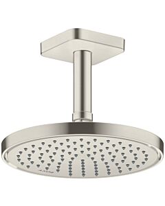 hansgrohe Axor Deckenanschluss 26965800 100 mm, Edelstahl-Optik, eckig