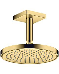 hansgrohe Deckenanschluss 26437990 100 mm, polished gold optic, eckig