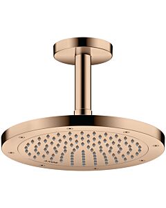 hansgrohe Douche de tête Axor 35389300 montage au plafond ou au mur, 245 mm, 1jet, or rouge poli