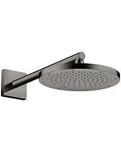 hansgrohe bras de douche 26436330 390mm, carré, chrome noir poli