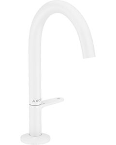 hansgrohe Axor One Waschtischarmatur 48020700 Ausladung 140mm, mit Push-Open-Ablaufgarnitur, mattweiß