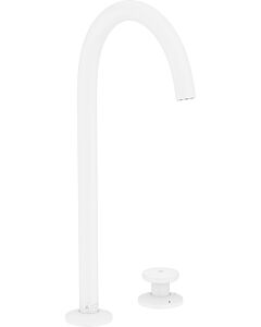 hansgrohe Axor One 2-Loch-Waschtisch-Armatur 48060700 Ausladung 165mm, mit Push-Open-Ablaufgarnitur, mattweiß