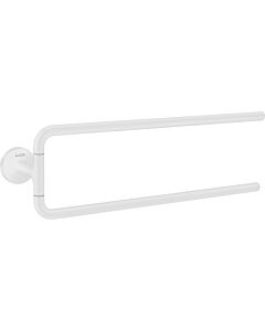 hansgrohe Axor porte-serviettes 42822700 490mm, à deux bras, pivotante , montage mural, blanc mat