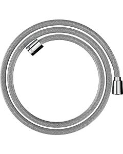 Flexible de douche textile Hansgrohe 28259000 1600 mm, 1 écrou conique, 1 écrou cylindrique, chromé