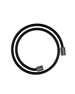 hansgrohe flexible de douche textile 28228340 1250 mm, écrou cylindrique des deux côtés, chrome noir brossé