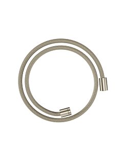 hansgrohe flexible de douche textile 28228820 1250 mm, écrou cylindrique des deux côtés, nickel brossé