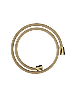 hansgrohe flexible de douche textile 28228990 1250 mm, écrou cylindrique des deux côtés, optique or poli