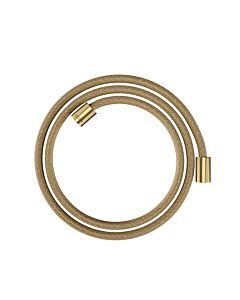 hansgrohe flexible de douche textile 28261250 1600 mm, écrou cylindrique des deux côtés, optique or brossé
