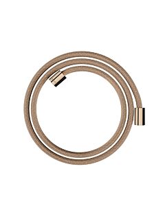hansgrohe flexible de douche textile 28261300 1600 mm, écrou cylindrique des deux côtés, or rouge poli