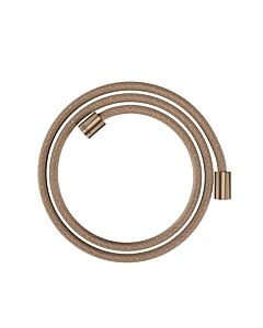 hansgrohe flexible de douche textile 28261310 1600 mm, écrou cylindrique des deux côtés, or rouge brossé