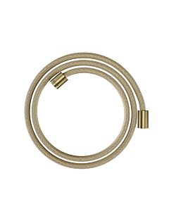 hansgrohe flexible de douche textile 28261950 1600 mm, écrou cylindrique des deux côtés, laiton brossé