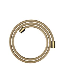 hansgrohe flexible de douche textile 28261990 1600 mm, écrou cylindrique des deux côtés, optique or poli