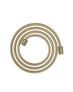 hansgrohe flexible de douche textile 28291950 2000 mm, écrou cylindrique des deux côtés, laiton brossé