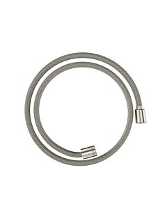 hansgrohe flexible de douche textile 28227800 1250 mm, écrou 1x conique, 1x cylindrique, aspect inox