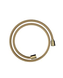 hansgrohe textile shower hose 28227990 1250 mm, nut 1x conical, 1x cylindrical, polished gold optic