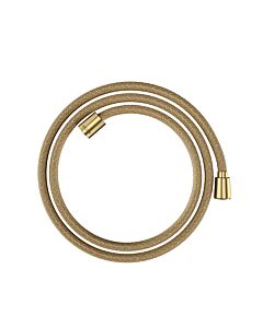 hansgrohe flexible de douche textile 28259250 1600 mm, écrou 1x conique, 1x cylindrique, optique or brossé