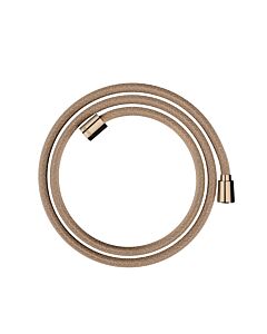 hansgrohe flexible de douche textile 28259300 1600 mm, écrou 1x conique, 1x cylindrique, or rouge poli
