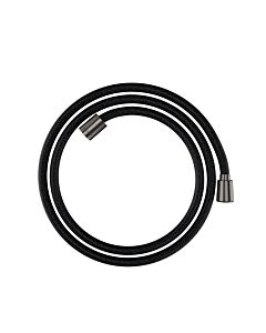 hansgrohe flexible de douche textile 28259340 1600 mm, écrou 1x conique, 1x cylindrique, chrome noir brossé