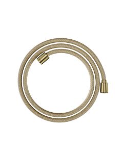 hansgrohe textile shower hose 28259950 1600 mm, nut 1x conical, 1x cylindrical, brushed brass