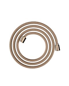 hansgrohe flexible de douche textile 28290300 2000 mm, écrou 1x conique, 1x cylindrique, or rouge poli