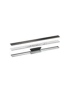 Caniveau de douche Hansgrohe 42522340 900 mm, kit de finition, autoportant, chrome noir brossé