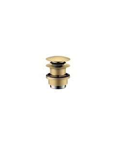 hansgrohe waste set 51300250 push-open, for basin and bidet mixer, brushed gold optic