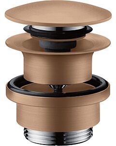 hansgrohe Ablaufgarnitur 51300310 Push-Open, für Waschtisch- und Bidetmischer, brushed red gold