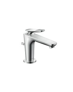 hansgrohe Axor Citterio C CoolStart Waschtischarmatur 49011000 cubic cut, chrom, Ausladung 128mm, Zugstangen-Ablaufgarnitur
