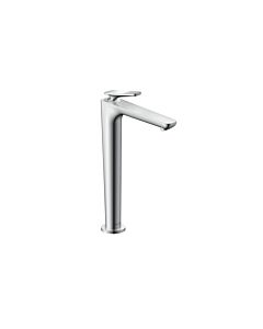 hansgrohe Axor Citterio C CoolStart Waschtischarmatur 49051000 cubic cut, chrom, Ausladung 158mm, Ablauf unverschließbar