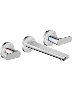 hansgrohe Axor Citterio C Robinetterie pour lavabo 3 trous 49070000 sans structure, chromé , à encastrer, montage mural, saillie 193mm