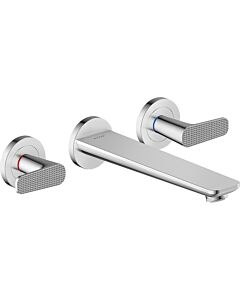 hansgrohe Axor Citterio C Wannen-3-Loch-Armatur 49483000 cubic cut, chrom, Unterputz, Wandmontage