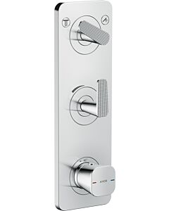 hansgrohe Axor Citterio C Thermostatmodul 49701000 cubic cut, chrom, Unterputz, mit Platte