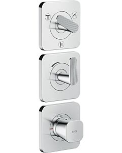 Hansgrohe Axor Citterio C Thermostatmodul 380/120, 49711000 cubic cut, chrom, Unterputz, mit Rosetten