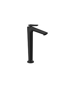 hansgrohe Axor Citterio C CoolStart Waschtischarmatur 49051670 cubic cut, mattschwarz, Ausladung 158mm, Ablauf unverschließbar