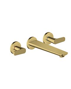 hansgrohe Axor Citterio C Wannen-3-Loch-Armatur 49483990 cubic cut, polished gold optic, Unterputz, Wandmontage
