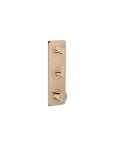 hansgrohe Axor Citterio C Thermostat Module 380/120, 49700300 Flush-mounted, 2 consumers, Polished Red Gold